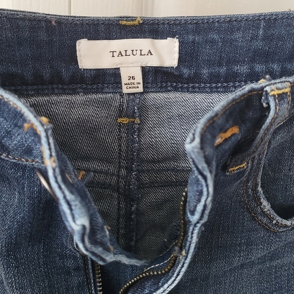 Talula grey-blue high-waisted Jean shorts - Picture 3 of 5